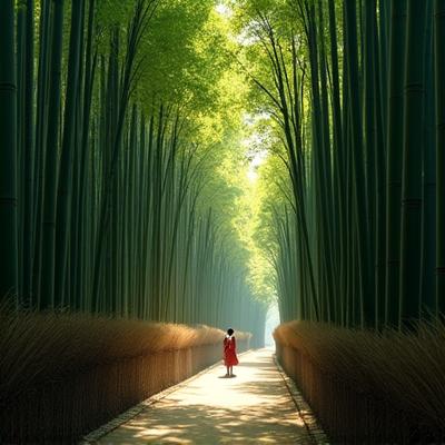 京都嵐山の竹林